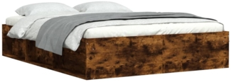 vidaXL Bettgestell Räuchereiche 140x190 cm 3203905