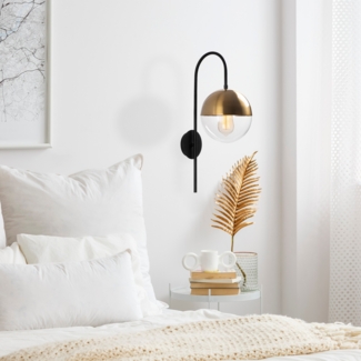 Wandleuchte, 'Bastos', 57 x 31 x 20, Schwarz, Jahrgang