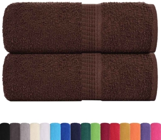 vidaXL Seiftücher 2 Stk. Braun 30x30 cm 360 g/m² 100% Baumwolle 136752