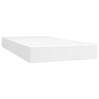 vidaXL Taschenfederkernmatratze Weiß 90x200x20 cm Kunstleder 347723