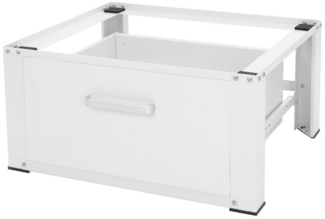 ML-DESIGN Waschmaschinenuntergestell Waschmaschinenzubehör Untergestell Unterbausockel Podest für Trockner, Waschmaschinen Unterbauschublade 63x54x31,5cm Stahl Weiß