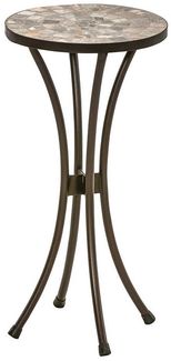 Dehner Blumenständer Blumenhocker Grazia, Ø 30/41 cm, Höhe 54/60 cm, Reizvoller Mosaik-Blumenhocker mit pulverbeschichtetem Eisengestell