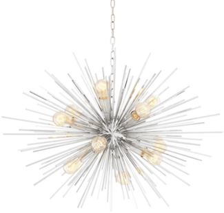 Casa Padrino Luxus Kronleuchter Silber Ø 90 x H. 60 cm - Luxus Möbel