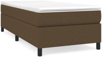 vidaXL Boxspringbett mit Matratze Dunkelbraun 90x200 cm Stoff 3144394