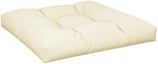 vidaXL Palettenkissen Creme 70x70x12 cm Stoff 360471