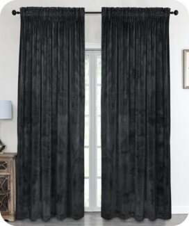 Beautex Verdunkelungsvorhang Samt Vorhang Kräuselband U-Band Gardine Velvet abdunkelnd, Hakenaufhängung (1 St), abdunkelnd
