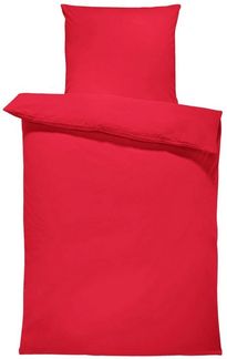 One Home Bettwäsche Unifarben Einfarbig, Renforcé, 2 teilig, Baumwolle mit Reißverschluss, Komfortgröße