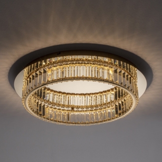 Nova Luce 9333079 AURELIA LED Deckenleuchte 50cm gerade 3500K Gold Kristall