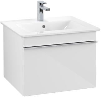 VILLEROY & BOCH VENTICELLO Waschbeckenunterschrank 55 cm breit, Weiß, Griff Chrom, 1 Schublade