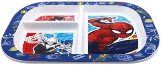 Storline Frühstücksteller Spiderman rechteckig mit 3 Fächern, Mikrowellengeeignet