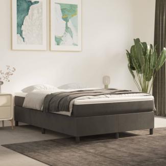 vidaXL Polsterbett mit Matratze Dunkelgrau 140x190 cm Samt