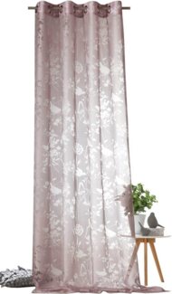 Weckbrodt Vorhang Shorty, Ösen (1 St), transparent, Ausbrenner, Ausbrenner, Allover,transparent,Motiv Vögel und Zweige, Gardine, Store