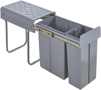 en.casa 'Froland' Einbau-Mülleimer, 30 (1x20 + 1x10) Liter