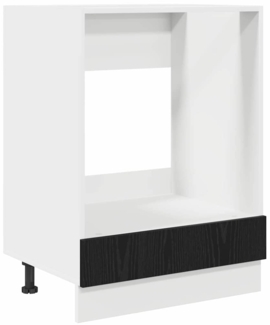 vidaXL Backofenschrank Riga Schwarz Eichen-Optik 60 x 46 x 81,5 cm 863298