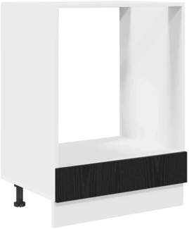 vidaXL Backofenschrank Riga Schwarz Eichen-Optik 60 x 46 x 81,5 cm 863298