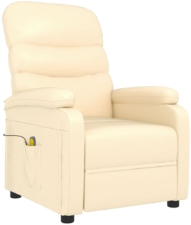 vidaXL Massagesessel Creme Kunstleder 289690