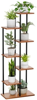 Simloveve Blumenständer pflanzenständer 7 Etagen blumenständer wohnzimmer (7 Etagen Pflanzentreppe, Pflanzenregal Standregal, 1 St, Hölzern und Metall Mehrstöckig Pflanzenständer), für Innen Wohnzimmer Deko Garten Balkon
