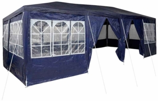 vidaXL Party-Zelt Blau, Weiß 800 x 400 x 266 cm Polyester, Stahl 42003442