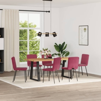 vidaXL Esszimmerstühle 6 Stk. Weinrot Samt 3315561