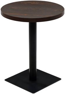 Bistrotisch MARV Rund 60x75 cm Dunkle Esche | Esstisch kleiner Tisch Cafe Gartentisch Balkontisch Outdoortisch