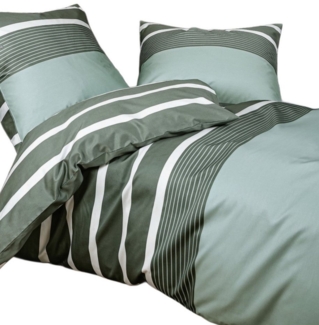 Janine Bettwäsche J. D. 8468, Mako-Satin, 2 teilig, Bettwäsche im Streifen-Design in verschiedenen Qualitäten