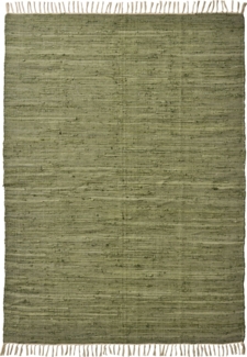 Ib Laursen - Teppich Flickenteppich Läufer 170x200cm Oliven Grün 65042-29