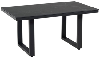 Lesli Living Gartentisch Loungetisch hoch anthrazit/schwarz 140 x 80 x 67 cm