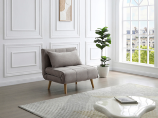 Vente-unique - Schlafsessel - Stoff - Taupe - CHILA