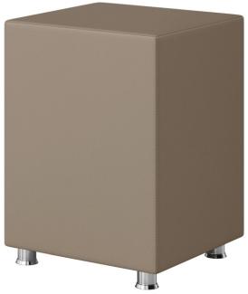 Nachttisch Hocker Kara Würfel Cube muddy 40x40x60 Kunstleder