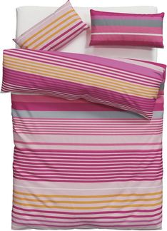 OTTO home Bettwäsche Elvea, Linon, 2 teilig, in Gr. 135x200 oder 155x220 cm, 100% Baumwolle, Streifen