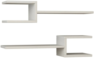 Dmora Regal Domingo, Gestell, Wandregal, Mehrzweckregale, 75x22 h18 cm, Weiß