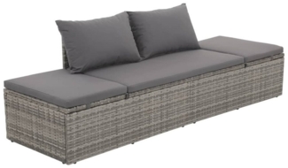 DOTMALL Gartenliege Gartenmöbel mit Sonnenliege,Polyrattan, verstellbar, inkl. Auflage