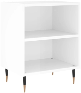 Nachttisch Nachtschrank Hochglanz-Weiß 40 x 30 x 50 cm Holzwerkstoff