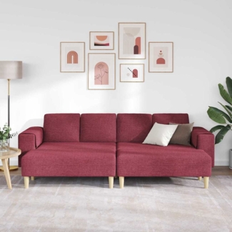 vidaXL Sofa Set, Stoff weinrot