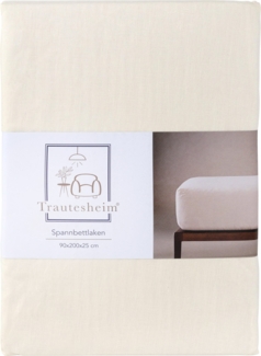 Trautesheim Spannbettlaken 90 x 200 x 25 cm, beige