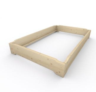 Stapelbett Holzbett (Fichte) "Gäste-Edi" 120 x 200cm 27cm Gästebett Jugendbett