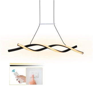 OULENBIYAR LED Pendelleuchte 24W Esstisch Hängeleuchte, Dimmbar mit Fernbedienung Hängeleuchte, LED fest integriert, Kaltweiß, Naturweiß, Warmweiß, Esszimmerlampe Küchenlampe Hängelampe