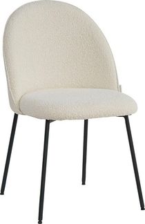 2er Set Stühle 49x48x84cm Stoff Metall Weiß