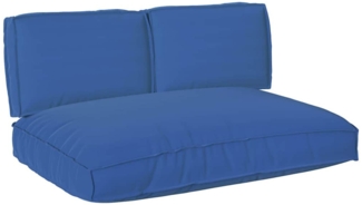 vidaXL Pallet Kissen Set mit Kissen 3 pcs Königsblau 120 x 80 x 12 cm 3402136