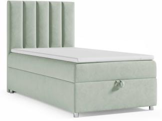 Best for Home Boxspringbett K10 SINGLE mit Bettkasten (Mintgrun 80x200)