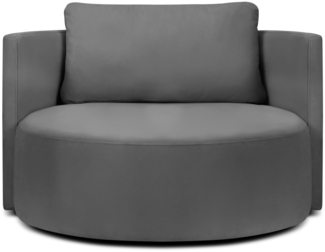 Micadoni Sessel Bliss 1,5-Sitzer Samt Dunkelgrau