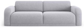 Micadoni Sofa Erin 4-Sitzer Samtstoff Hellgrau