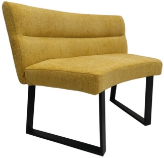 HTI-Living Polsterbank Runde Bank Liron Gelb (Stück, 1-St, 1 Sitzbank), Sitzbank gepolstert Kufengestell