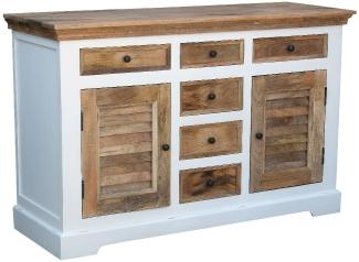 Sideboard mit 6 SK 140x90cm 'Nizza' Mango weiß natur