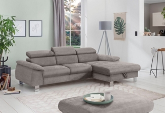COTTA Polstergarnitur Komaris L-Form, (Set), Set bestehend aus: Ecksofa mit Kopfteilverstellung & Hocker