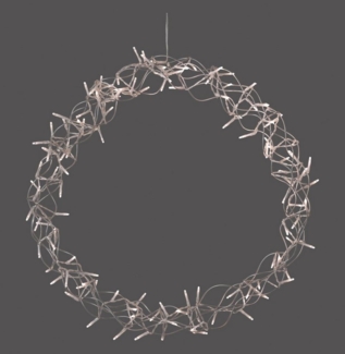 Leuchten Direkt LED Dekolicht Dekokranz, Ø ca. 45 cm, Warmweiß, mit LED Beleuchtung, IP44