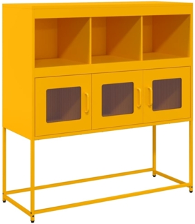 vidaXL Sideboard Senfgelb 100,5x39x107 cm Kaltgewalzter Stahl 853419