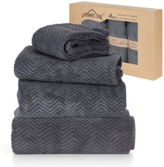 HOMELUX Handtuch Set 2 / 3 / 4 teilig Badetuch Set + Towel saugstarkes Frottiertücher Set, (Badetuch, 4-St), Saugstark mit griffiger Oberfläche
