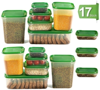 ibettertec Vorratsdose Vorratsdosen mit Deckel Luftdicht - 17er Vorratsbehälter Set, (Aufbewahrungsbox Küche Aufbewahrung & Organisation, BPA Frei, Küchen Organizer, Vorratsdosen für alle trockenen Lebensmittel)