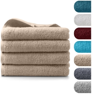 BARBONS Badetücher Duschtücher Set, Handtücher 4-tlg 70x140 cm Badetuch, Handtuch, (4-St), Walkfrottee, 100% Baumwolle, saugstark, weich